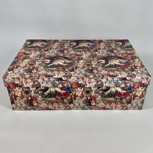 Tri-Coastal Design Large Storage Box - Old World Victorian Christmas Santa Angel